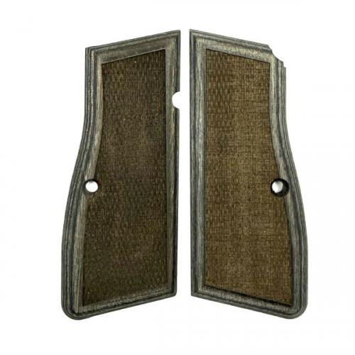 Browning Hi-Power Gray Laminate Checkered Grip