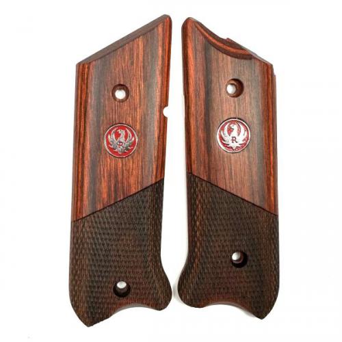 Ruger MKIII Cocobolo Laminate Half Checkered Grip Medallion